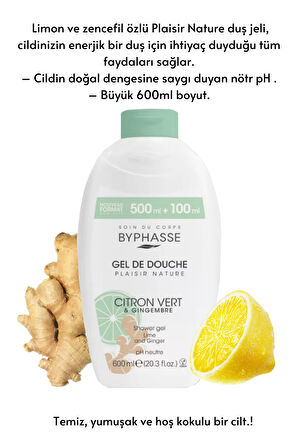 Plaisir Natura Limon & Zencefil Duş Jeli 600ml