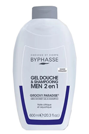 Erkekler İçin 2 İN 1 Duş Jeli & Şampuan Grovy Paradise For Men 600ml