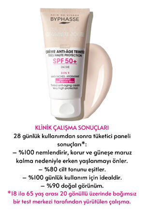 Anti-aging Renkli Sıvı Güneş Kremi Light Renk- Yeni Nesil Güneş Filtreli Hibrit Formül 50ml