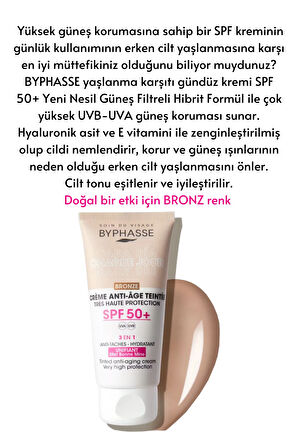 Anti-Aging Renkli Sıvı Güneş Kremi Bronz Renk- Yeni Nesil Güneş Filtreli Hibrit Formül 50ml