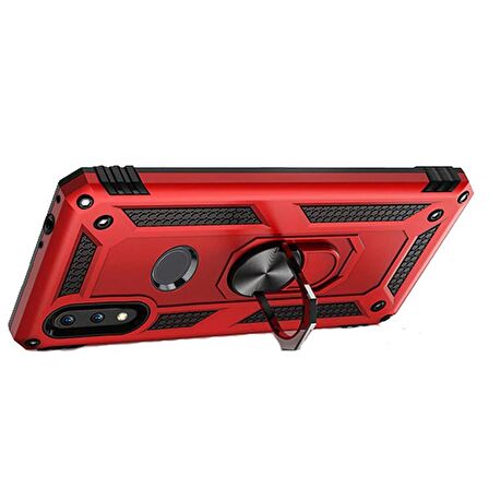 Gpack Huawei Y7 Prime 2019 Kılıf Vega Yüzüklü MıknatıslıNano Glass