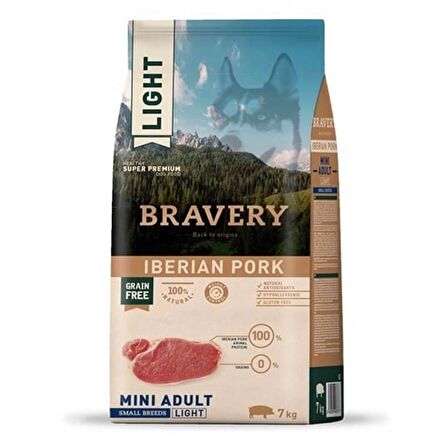 Bravery Light Iberian Domuz Etli Tahılsız Küçük Irk Yetişkin Köpek Maması 2 Kg