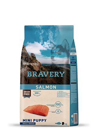 Bravery Tahılsız Somonlu Küçük Irk Yavru Köpek Maması 2 Kg