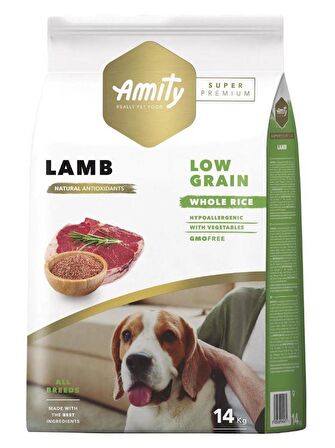 Amity Düşük Tahıllı Kuzu Etli Yetişkin Köpek Maması 14kg