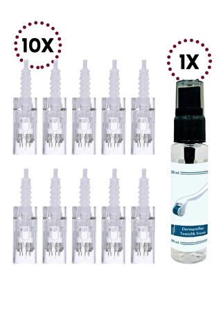 Dr.Pen 10 Adet 12 Pin Dermapen Igne Orijinal Dermapen Igne Kartuşu Beyaz Soketli A10-n2-mym-m5-m7 Model