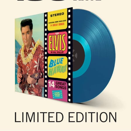 Elvis Presley - Blue Hawaii +1 Bonus Track - Limited Edition In Transparent Blue Vinyl. - Plak