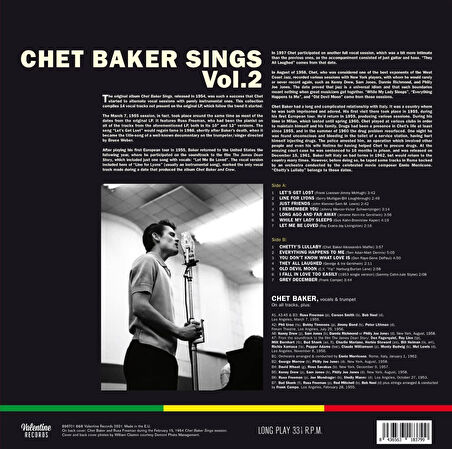Chet Baker Sings Vol.2 - Plak