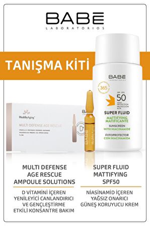 Multi Defense Age Rescue Ampul + Matlaştırıcı Güneş Koruyucu