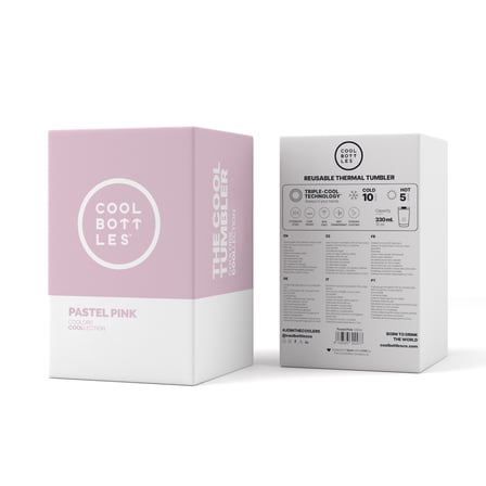 Cool Bottles Paslanmaz Çelik Termos Bardak 330 ml Pastel Pembe