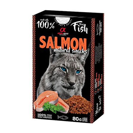 Alpha Spirit Natural Atıştırmalık Somon Balıklı Kedi Ödülü 80 Gr