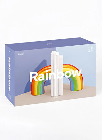 Doiy Çok Renkli Dekoratif Obje Gökkuşağı Kitap Tutucu