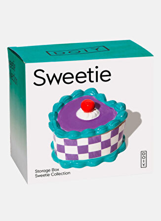 Doiy Çok Renkli Dekoratif Obje DOIY Sweetie Kalp Dekoratif Kutu