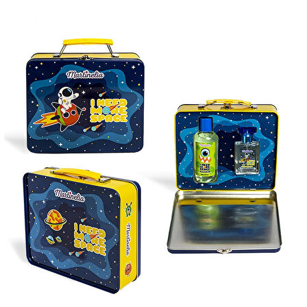 Martinelia Space Erkek Çocuk Metal Kutulu Şampuan ve Parfüm Banyo Seti 68165