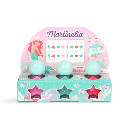 Martinelia Let's Be Mermaids Kız Çocuk Su Bazlı Oje ve Tırnak Tasarım Seti