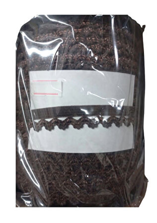 Çamaşır Lastiği Dantelli 1 cm 1 Metre Kahverengi