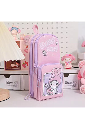 Sanrio Kuromi kalem kutusu sevimli büyük kapasiteli su geçirmez dayanıklı kalem çantası