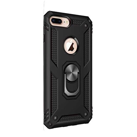 Gpack Apple iPhone 7 Plus Kılıf Vega Standlı Yüzüklü Mıknatıslı