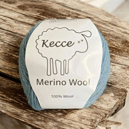 Merino Wool Kecce Örgü Ipi %100 Merino Wool Mavi