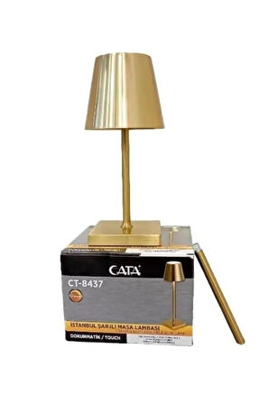 CT-8437 İstanbul Siyah Dokunmatik Şarjlı Dimmerli Masa Lambası