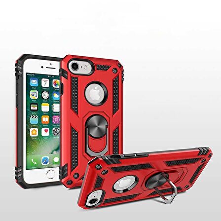 Gpack Apple iPhone 7 Kılıf Vega Standlı Yüzüklü Mıknatıslı