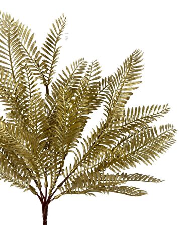 Yapay Çiçek Altın Gold Fern Demet Garnitür Aradal Dekoratif Yapay Bitki