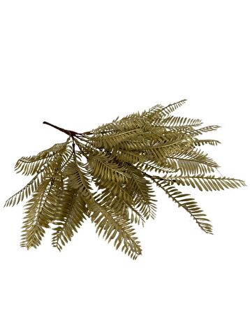 Yapay Çiçek Altın Gold Fern Demet Garnitür Aradal Dekoratif Yapay Bitki