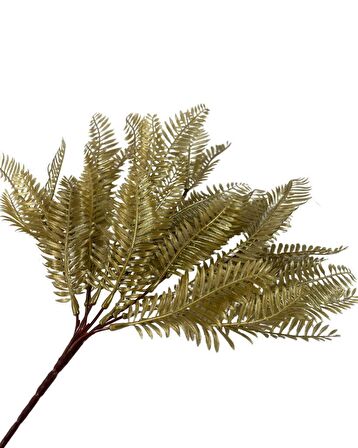 Yapay Çiçek Altın Gold Fern Demet Garnitür Aradal Dekoratif Yapay Bitki