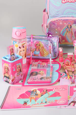 x Dekomus Lisanslı Barbie Deniz Kızı Collection Full Kırtasiye Seti Okul,Termoslu Beslenme ve Kalem Çantası,Beslenme Kabı,Matara 