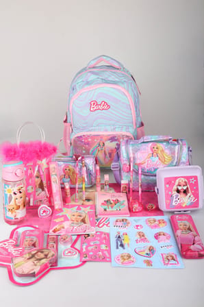 x Dekomus Lisanslı Barbie Deniz Kızı Collection Premium Full Kırtasiye Seti Okul,Termoslu Beslenme ve Kalem Çantası,Beslenme Kabı,Matara 