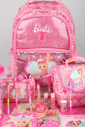 x Dekomus Lisanslı Barbie Ballerina Magic Collection Premium Full Kırtasiye Seti Okul,Termoslu Beslenme ve Kalem Çantası,Beslenme Kabı,Matara 