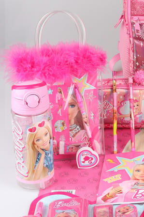 x Dekomus Lisanslı Barbie Ballerina Magic Collection Premium Full Kırtasiye Seti Okul,Termoslu Beslenme ve Kalem Çantası,Beslenme Kabı,Matara 
