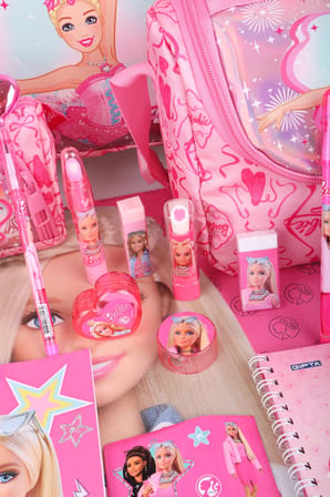 x Dekomus Lisanslı Barbie Ballerina Magic Collection Premium Full Kırtasiye Seti Okul,Termoslu Beslenme ve Kalem Çantası,Beslenme Kabı,Matara 