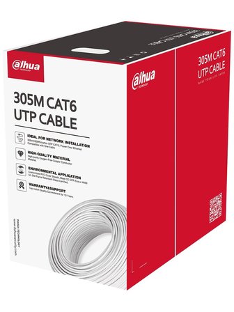 Dahua Pfm923İ Saf Full Bakır Cat6 Kablo Beyaz 305 Metre İç Ortam