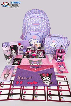 DEKOMUS İLE YENİ SEZON LİSANSLI KUROMI "MAGICAL BUDDY" OKUL,TERMOSLU BESLENME VE KALEM ÇANTASI İLE PREMIUM FULL+FULL KIRTASİYE SETİ 