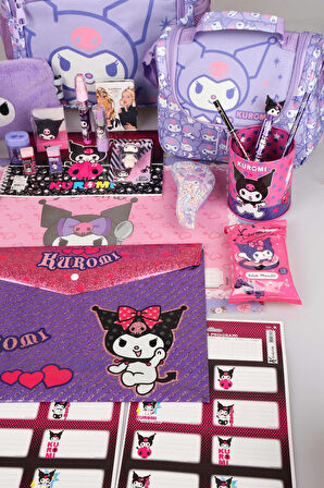 DEKOMUS İLE YENİ SEZON LİSANSLI KUROMI "MAGICAL BUDDY" OKUL,TERMOSLU BESLENME VE KALEM ÇANTASI İLE PREMIUM FULL+FULL KIRTASİYE SETİ 