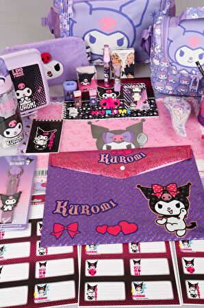 DEKOMUS İLE YENİ SEZON LİSANSLI KUROMI "MAGICAL BUDDY" OKUL,TERMOSLU BESLENME VE KALEM ÇANTASI İLE PREMIUM FULL+FULL KIRTASİYE SETİ 