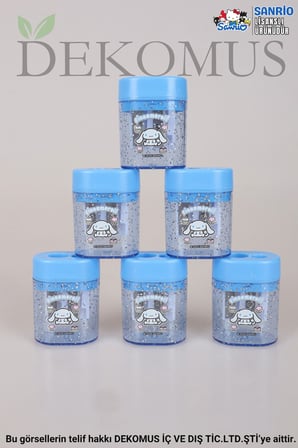 DEKOMUS İLE YENİ SEZON LİSANSLI CINNAMOROLL " 2 ADET " ÇİFT BIÇAKLI OVAL KALEMTRAŞ 