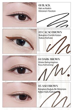 Suya Dayanıklı, İnce Uçlu Göz Kalemi Clio Sharp So Simple Waterproof Pencil Liner (02 Brown)