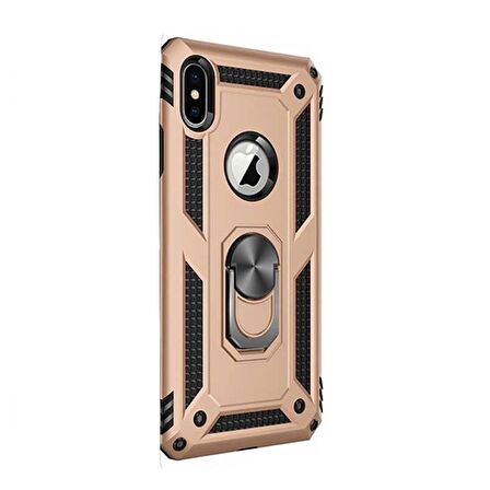 Gpack Apple iPhone Xs Max Kılıf Vega Standlı Yüzüklü Mıknatıslı