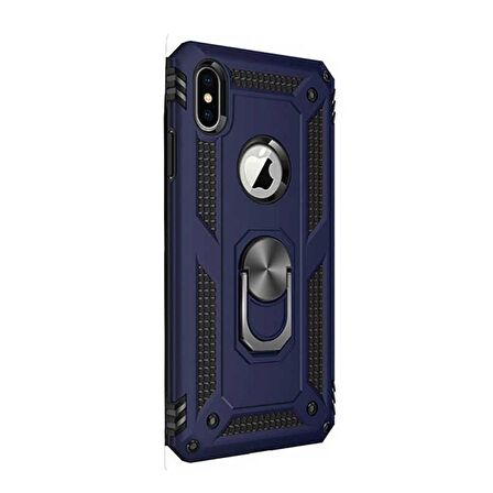 Gpack Apple iPhone Xs Kılıf Vega Standlı Yüzüklü Mıknatıslı