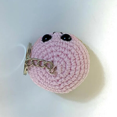 Uretti - Sevcan 4535 - El Yapımı Amigurumi Sevimli Puf Anahtarlık - Pembe