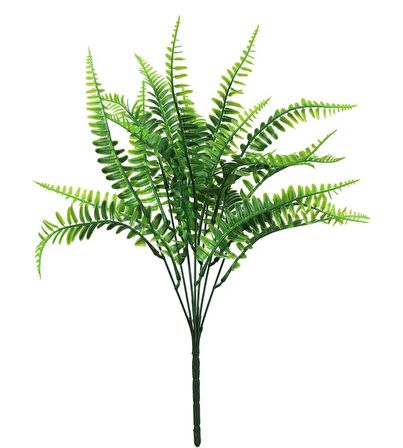 Yapay Çiçek  Boston Fern Yeşil Bitki Aradal Garnitür Yapay Dekor Bitkisi