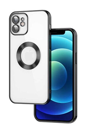 Apple iPhone 11 Kılıf Köşeleri Renkli Şeffaf Kamera Korumalı Silikon Luxury Kapak