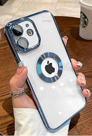 iPhone 11 Kılıf Köşeleri Renkli Şeffaf Kamera Korumalı Silikon Luxury Kapak