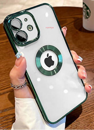 iPhone 11 Kılıf Köşeleri Renkli Şeffaf Kamera Korumalı Silikon Luxury Kapak