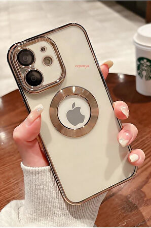 iPhone 11 Kılıf Köşeleri Renkli Şeffaf Kamera Korumalı Silikon Luxury Kapak