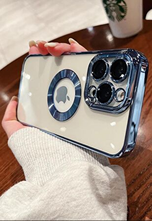iPhone 11 Kılıf Köşeleri Renkli Şeffaf Kamera Korumalı Silikon Luxury Kapak