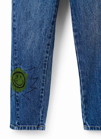 Desigual Normal Bel Açık Mavi Erkek Çocuk Denim Pantolon 23SBDD02