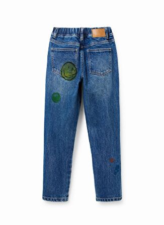 Desigual Normal Bel Açık Mavi Erkek Çocuk Denim Pantolon 23SBDD02