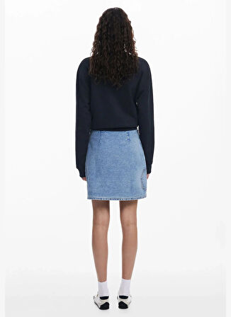 Desigual Denim Etek, M, Mavi